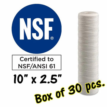 10 inch String Wound Sediment Cartridges 40 - 80 micron