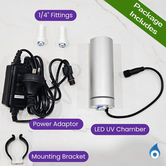 LED UVC Ultra Violet Under Sink Inline Water Steriliser