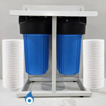 Whole House Big Blue Twin Water Filter with Sediment Cartridges