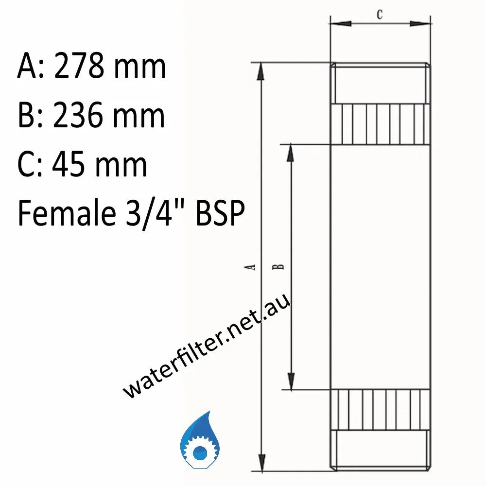 Inline Rotameter, 1-10 GPM, 4-36 LPM