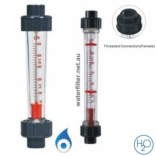 Inline Low Flow Rotameter, 100, 250 or 600 lph