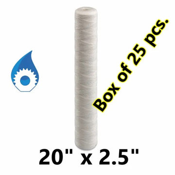 20 x 2.5 inch String Wound Water Filter Cartridge - 1 Micron