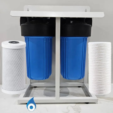 Big Blue Twin Water Filter with Sediment & Carbon Cartridges