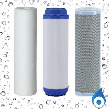 10"x2.5" Sediment, Granular Carbon, Silver Carbon Block Cartridges