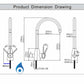 3 Way Mixer Tap - Gooseneck