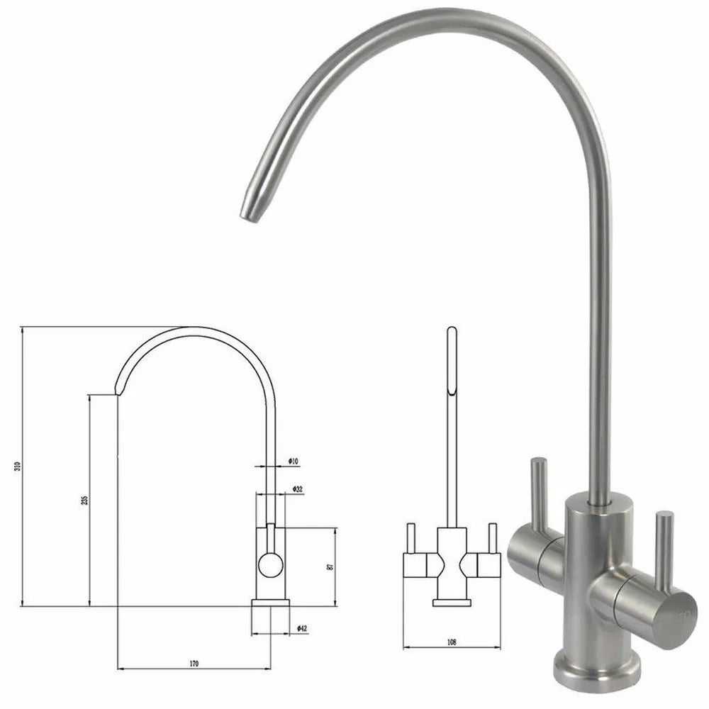Dual Outlet Water Filter Tap