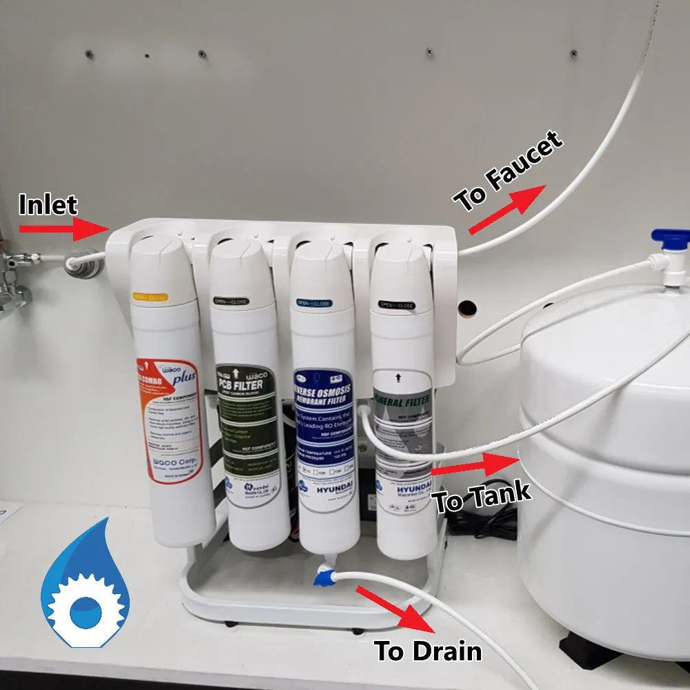 Reverse Osmosis & Alkaline Mineral Filter with Booster Pump, HQ7-4FR-ERMP-P