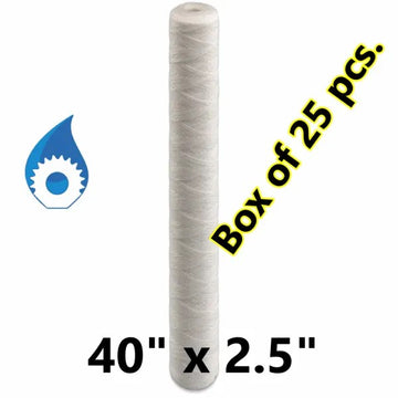 40 Inch String Wound Water Filter Cartridge - 1 - 5 - 10 Micron